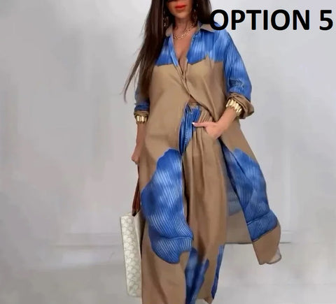 New Autumn Boho 3D Print Two Piece Sets CODE: KAR4860