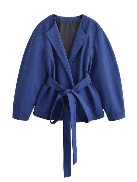 New Elegant Chic Belt Blazer Set CODE: KAR4862