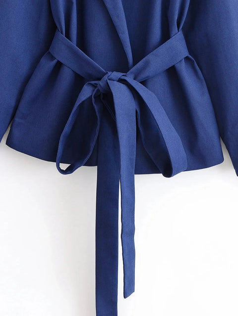 New Elegant Chic Belt Blazer Set CODE: KAR4862