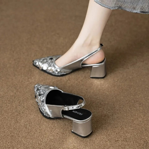 New fashion temperament glitter pointed High heels CODE: KAR4863