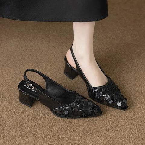 New fashion temperament glitter pointed High heels CODE: KAR4863