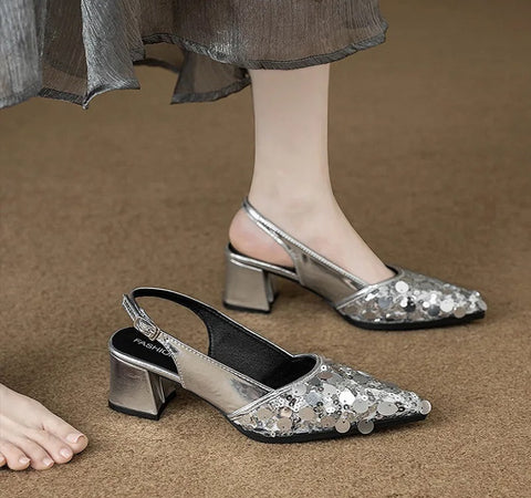 New fashion temperament glitter pointed High heels CODE: KAR4863