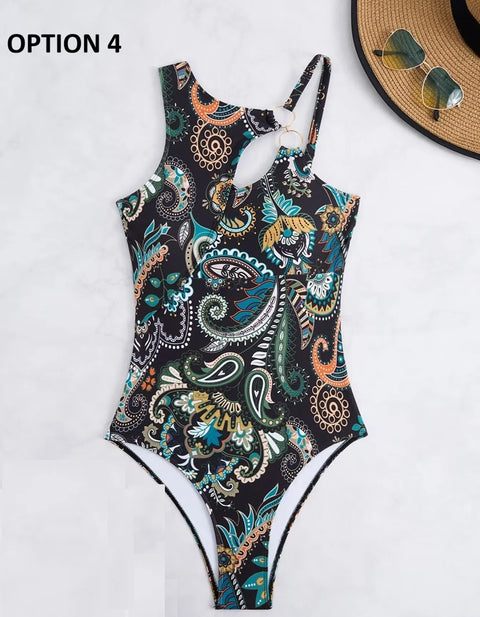 New Sexy Printed One Piece Swimsuit CODE: KAR4867