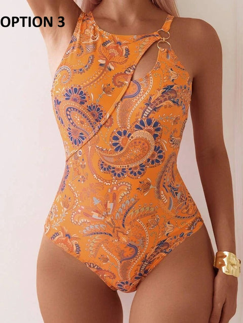 New Sexy Printed One Piece Swimsuit CODE: KAR4867