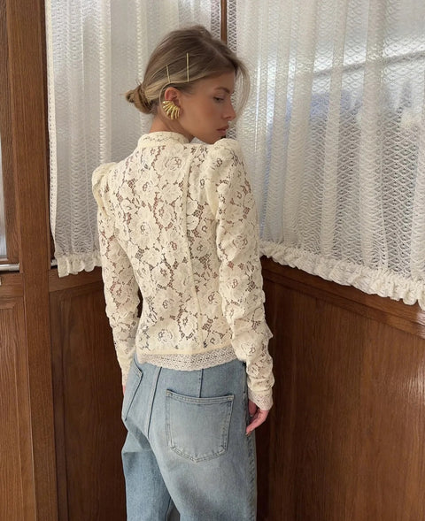 New Fashion Tossy Summer Lace Printed Shirts Tops CODE: KAR4873