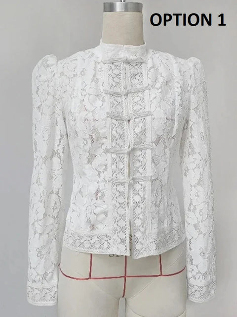 New Fashion Tossy Summer Lace Printed Shirts Tops CODE: KAR4873