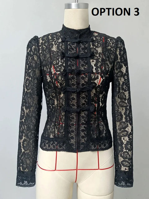 New Fashion Tossy Summer Lace Printed Shirts Tops CODE: KAR4873