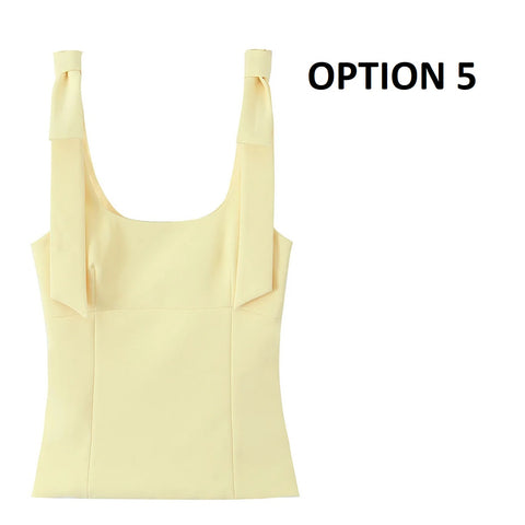 New Summer Sexy Bow Off Shoulder Camis & Tank Top CODE: KAR4883