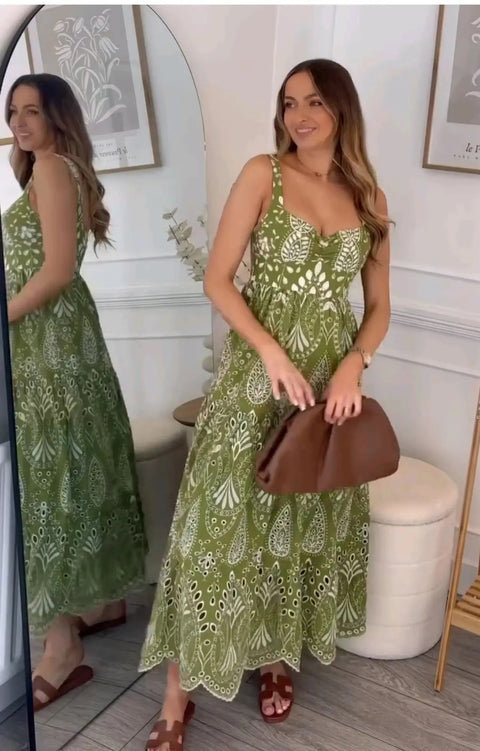 New Casual Strap Versatile Midi Style Long Dress CODE: KAR4886