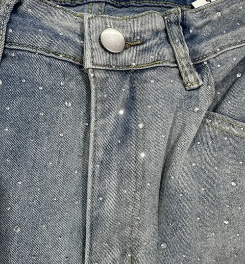 New Shiny Rhinestone Sexy High Waist Jeans Pant CODE: KAR4887