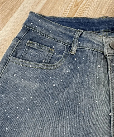 New Shiny Rhinestone Sexy High Waist Jeans Pant CODE: KAR4887
