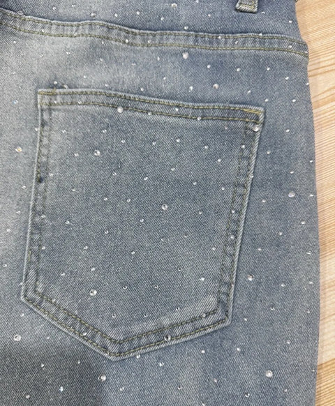 New Shiny Rhinestone Sexy High Waist Jeans Pant CODE: KAR4887