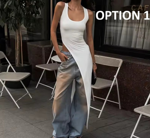 New Summer Sleeveless Vest Backless Top CODE: KAR4894