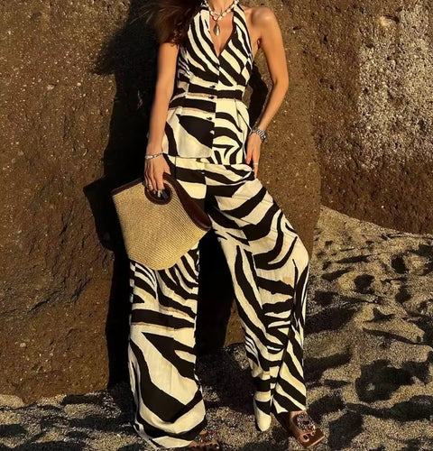 New Zebra-stripe Neck-mounted Buttons Beach Cool Set CODE: KAR4900