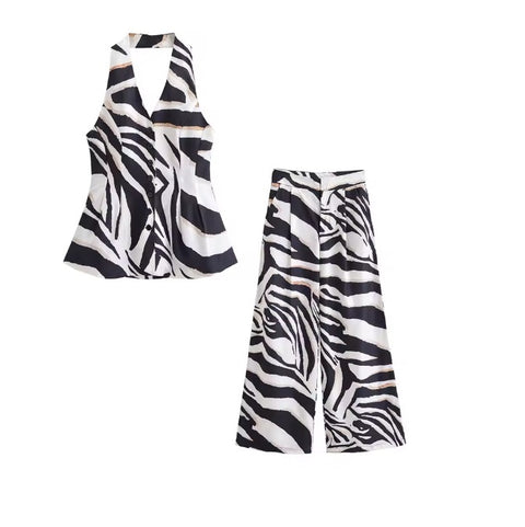 New Zebra-stripe Neck-mounted Buttons Beach Cool Set CODE: KAR4900