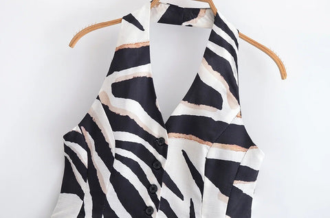 New Zebra-stripe Neck-mounted Buttons Beach Cool Set CODE: KAR4900