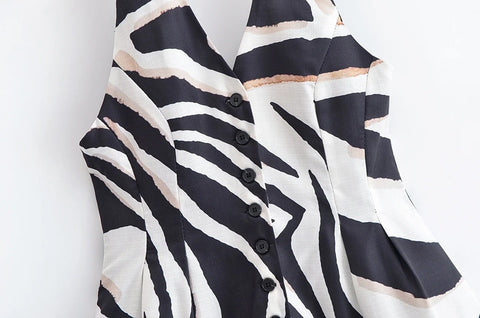 New Zebra-stripe Neck-mounted Buttons Beach Cool Set CODE: KAR4900