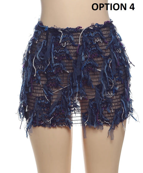 New Sexy Colorful Tassel Peach Hip Skirts CODE: KAR4901