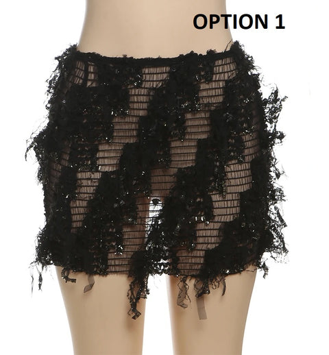 New Sexy Colorful Tassel Peach Hip Skirts CODE: KAR4901