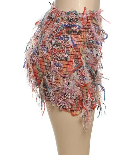 New Sexy Colorful Tassel Peach Hip Skirts CODE: KAR4901