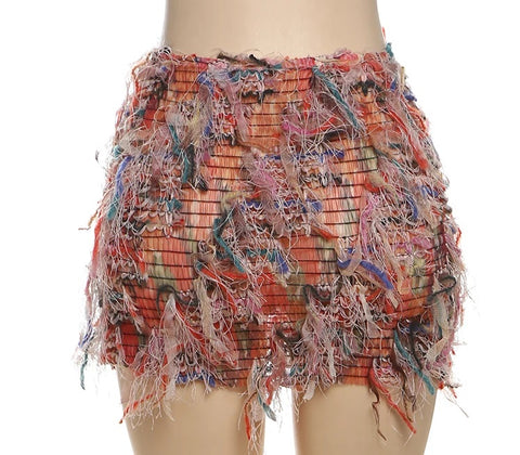 New Sexy Colorful Tassel Peach Hip Skirts CODE: KAR4901
