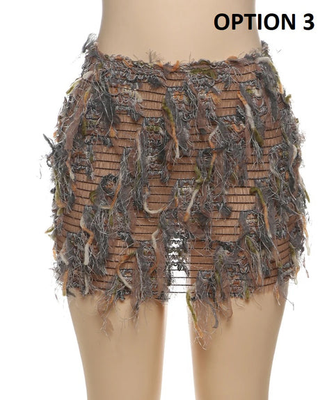 New Sexy Colorful Tassel Peach Hip Skirts CODE: KAR4901