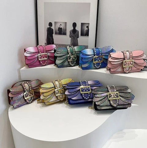 New Fashion Rivets Chain Small Square Bags CODE: KAR4903