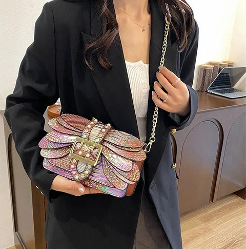 New Fashion Rivets Chain Small Square Bags CODE: KAR4903
