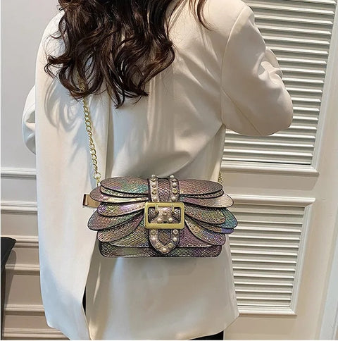 New Fashion Rivets Chain Small Square Bags CODE: KAR4903