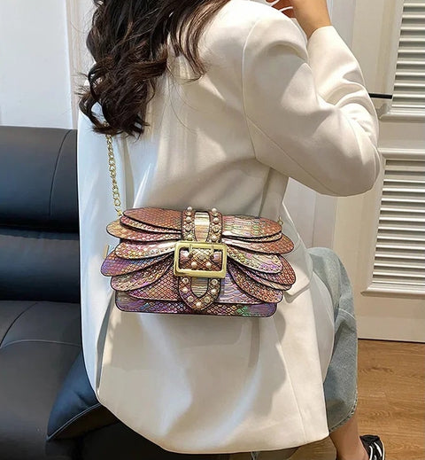 New Fashion Rivets Chain Small Square Bags CODE: KAR4903