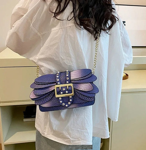 New Fashion Rivets Chain Small Square Bags CODE: KAR4903