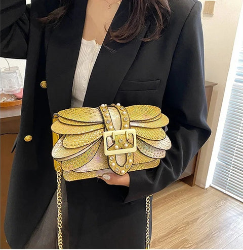New Fashion Rivets Chain Small Square Bags CODE: KAR4903