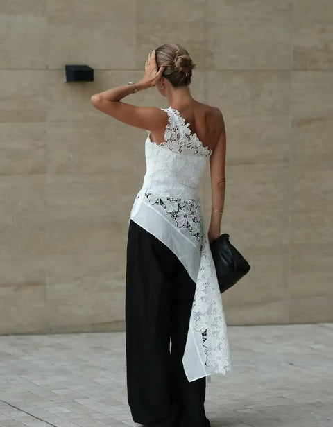 New Summer Temperament Asymmetrical High Waist Dress CODE: KAR4911