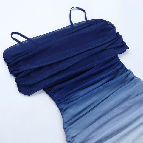 New Sexy Off Shoulder Tie Dye Patchwork Dress CODE: KAR4914