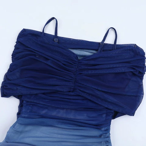 New Sexy Off Shoulder Tie Dye Patchwork Dress CODE: KAR4914