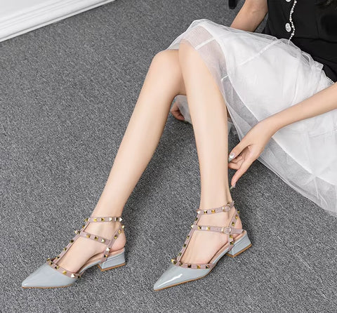 New Fashion brand design pointed rivet Casual High Heels CODE: KAR4915