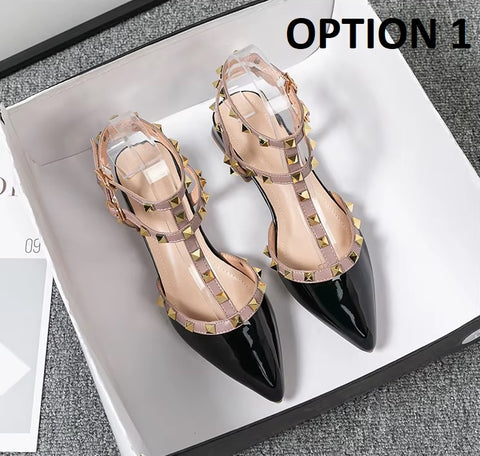 New Fashion brand design pointed rivet Casual High Heels CODE: KAR4915