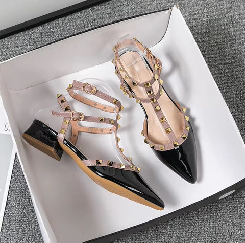 New Fashion brand design pointed rivet Casual High Heels CODE: KAR4915