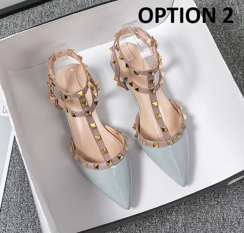 New Fashion brand design pointed rivet Casual High Heels CODE: KAR4915