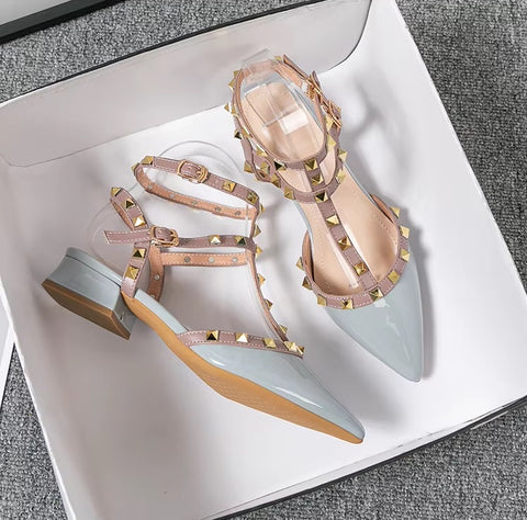 New Fashion brand design pointed rivet Casual High Heels CODE: KAR4915