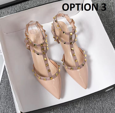 New Fashion brand design pointed rivet Casual High Heels CODE: KAR4915