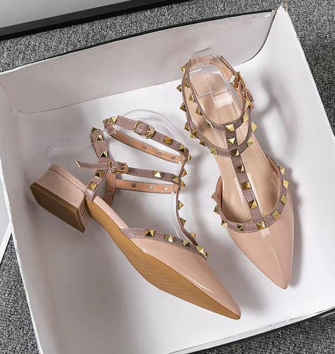 New Fashion brand design pointed rivet Casual High Heels CODE: KAR4915