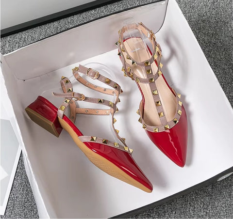 New Fashion brand design pointed rivet Casual High Heels CODE: KAR4915