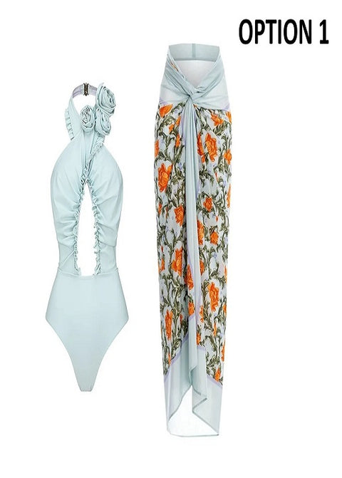 New Floral Ruffle Printed Push Up Swimwear Bikini Set CODE: KAR4917