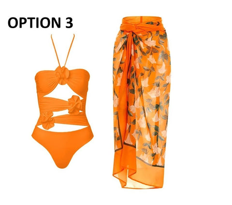 New Floral Ruffle Printed Push Up Swimwear Bikini Set CODE: KAR4917