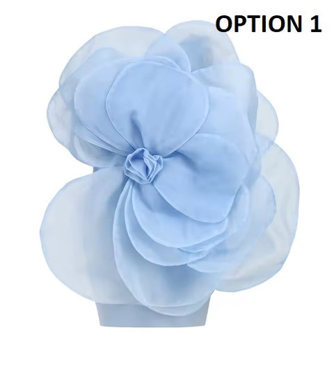 New Style Oblique Shoulder Decorative Flower Dress CODE: KAR4918