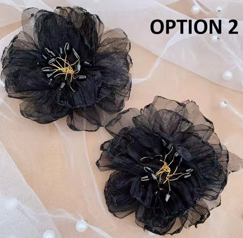 New fashion big flowers super fairy silver needle earrings CODE: KAR4923