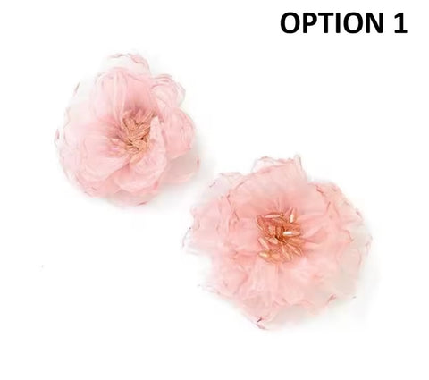 New fashion big flowers super fairy silver needle earrings CODE: KAR4923