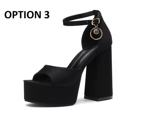 New 12cm Club Platform Thick Sole High Heels CODE: KAR4924