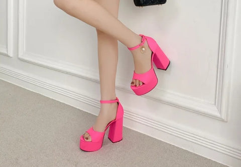 New 12cm Club Platform Thick Sole High Heels CODE: KAR4924